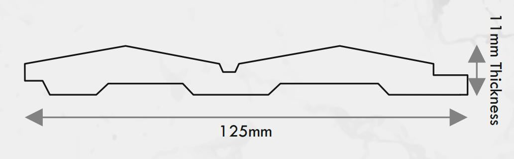 Premium Charcoal Panel Wood Louvers Brown 9.5x0.4 Ft - Pn 00679