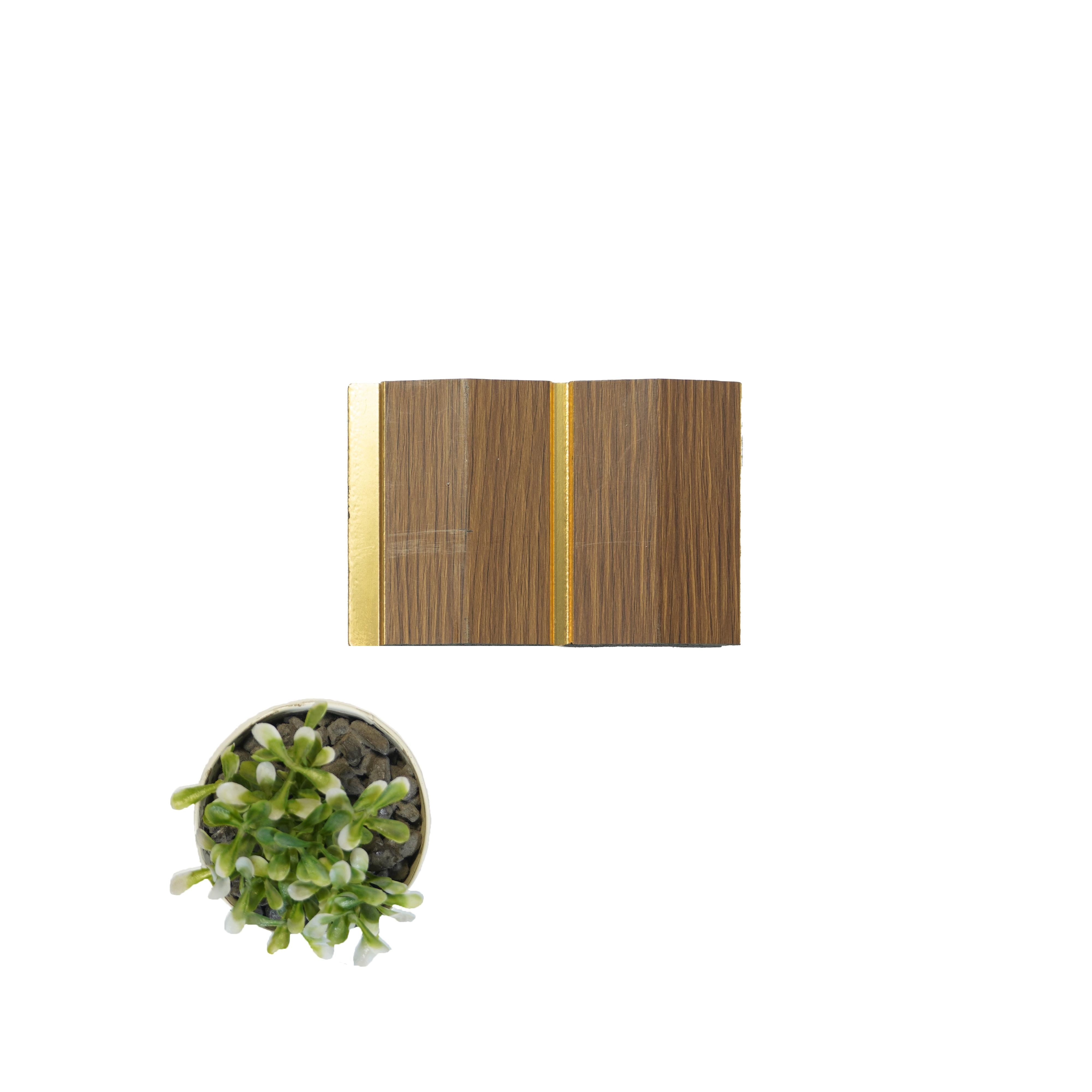 Premium Charcoal Panel Wood Louvers Brown 9.5x0.4 Ft - Pn 00679