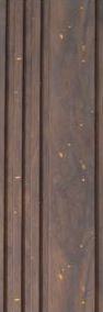 Premium Charcoal Panel Wood Louvers Brown 9.5x0.4 Ft - Pn 00688