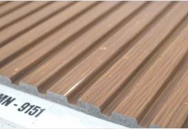 Brown Wooden Charcoal Louver Wood 9.5x0.4 Ft - Pn 00689