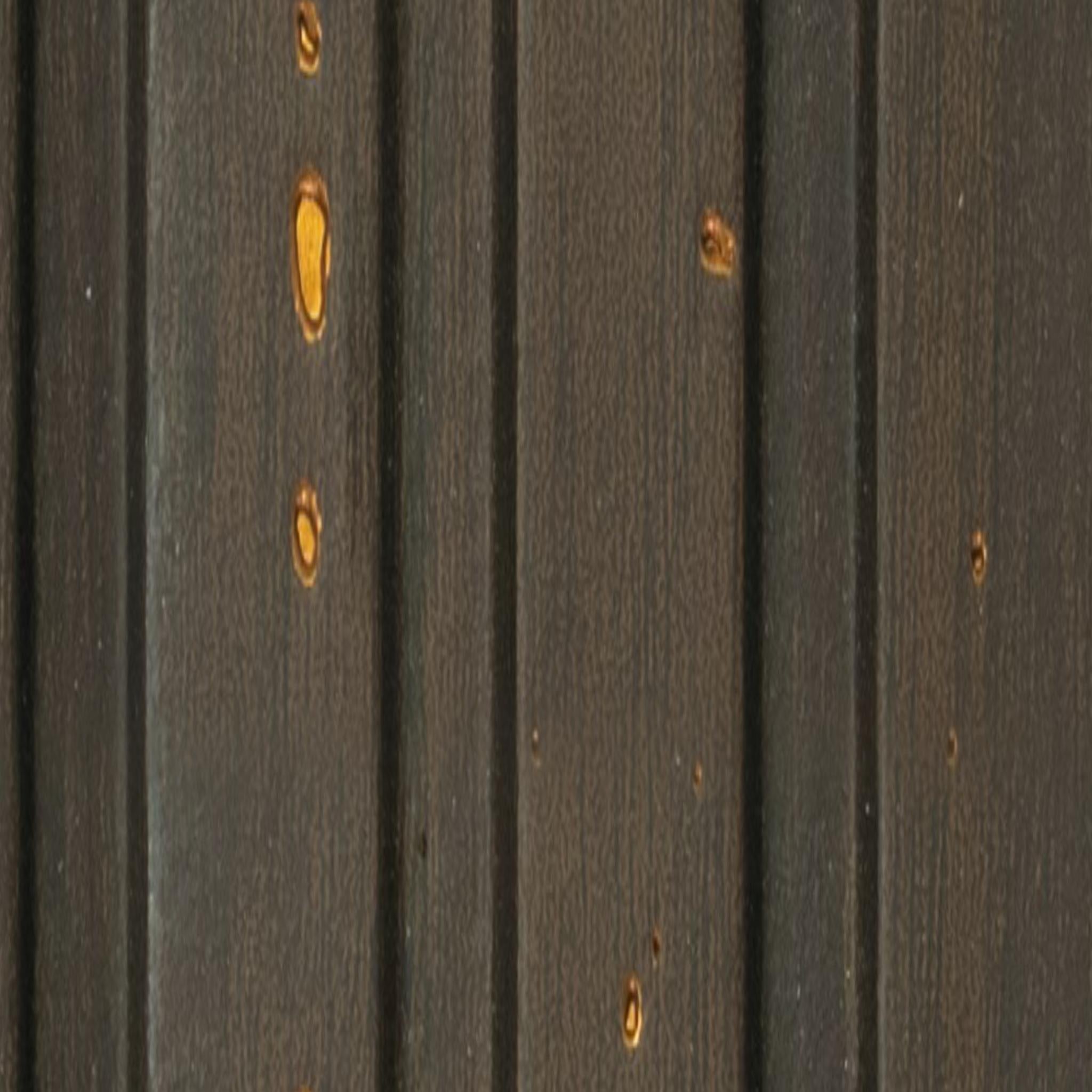 Premium Charcoal Panel Wood Louvers Brown 9.5x0.4 Ft - Pn 00690