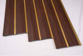 Brown Wooden Charcoal Louvers Panel Wood 9.5x0.4 Ft - Pn 03379