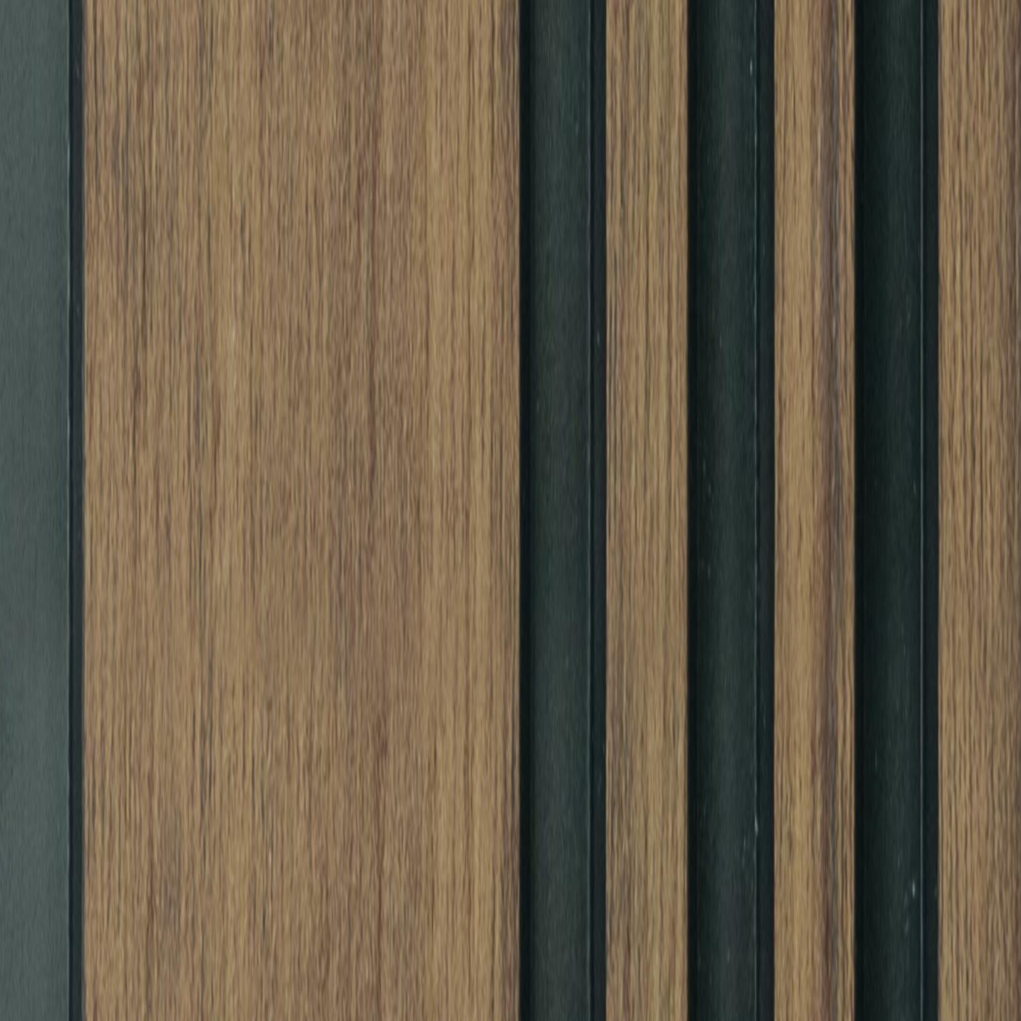 Premium Charcoal Panel Wood Louvers Brown 9.5x0.4 Ft - Pn 03393