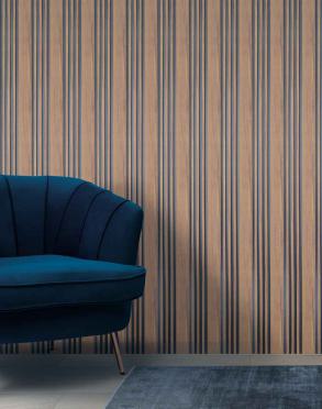 Premium Charcoal Panel Wood Louvers Brown 9.5x0.4 Ft - Pn 03393