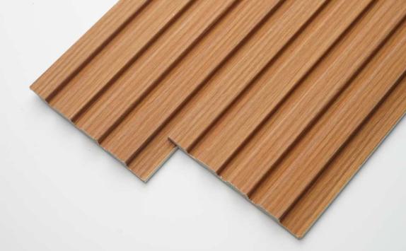 Premium Charcoal Panel Wood Louvers Brown 9.5x0.4 Ft - Pn 03400