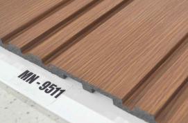 Premium Charcoal Panel Wood Louvers Brown 9.5x0.49 Ft - Pn 03384