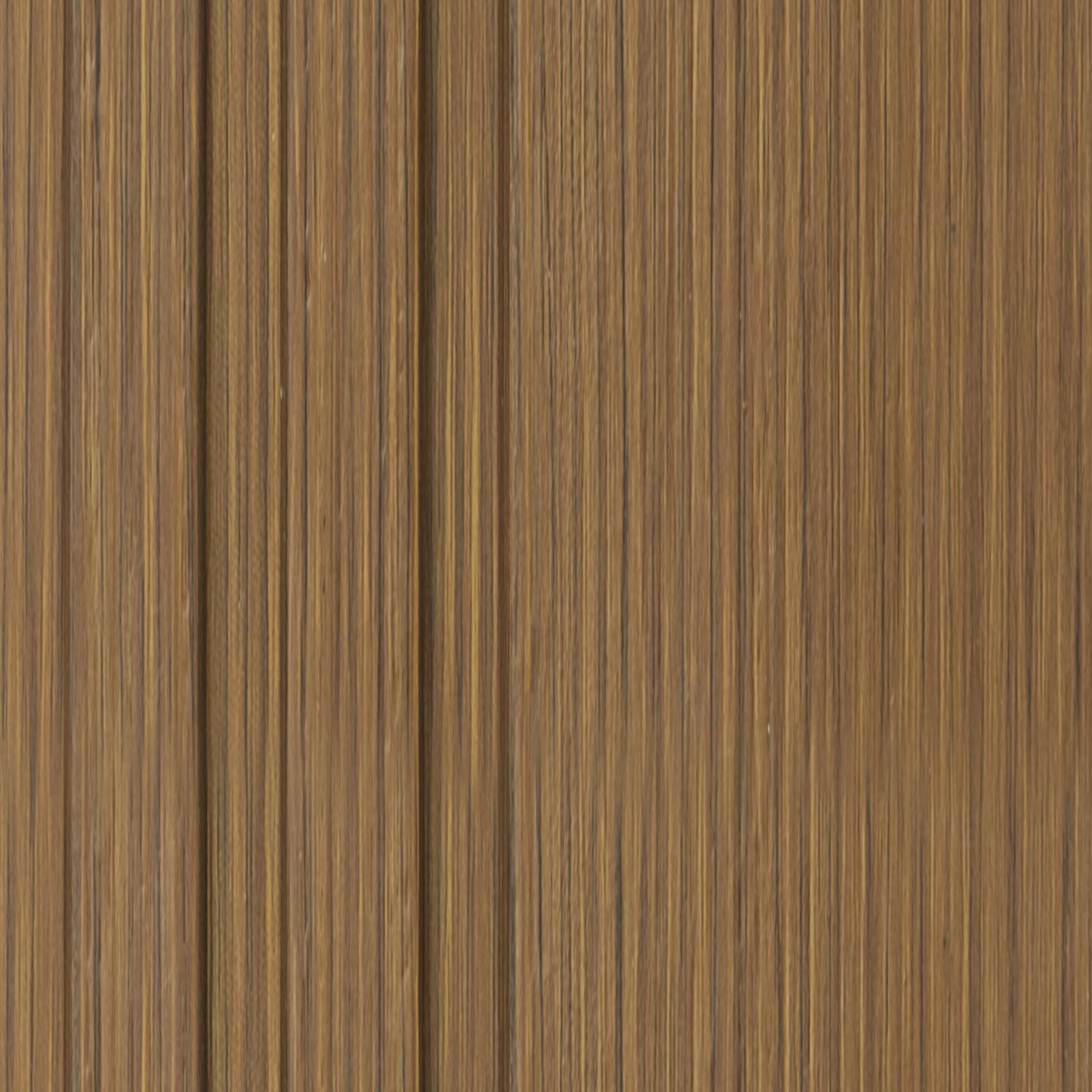 Premium Charcoal Panel Wood Louvers Brown 9.5x0.49 Ft - Pn 03384