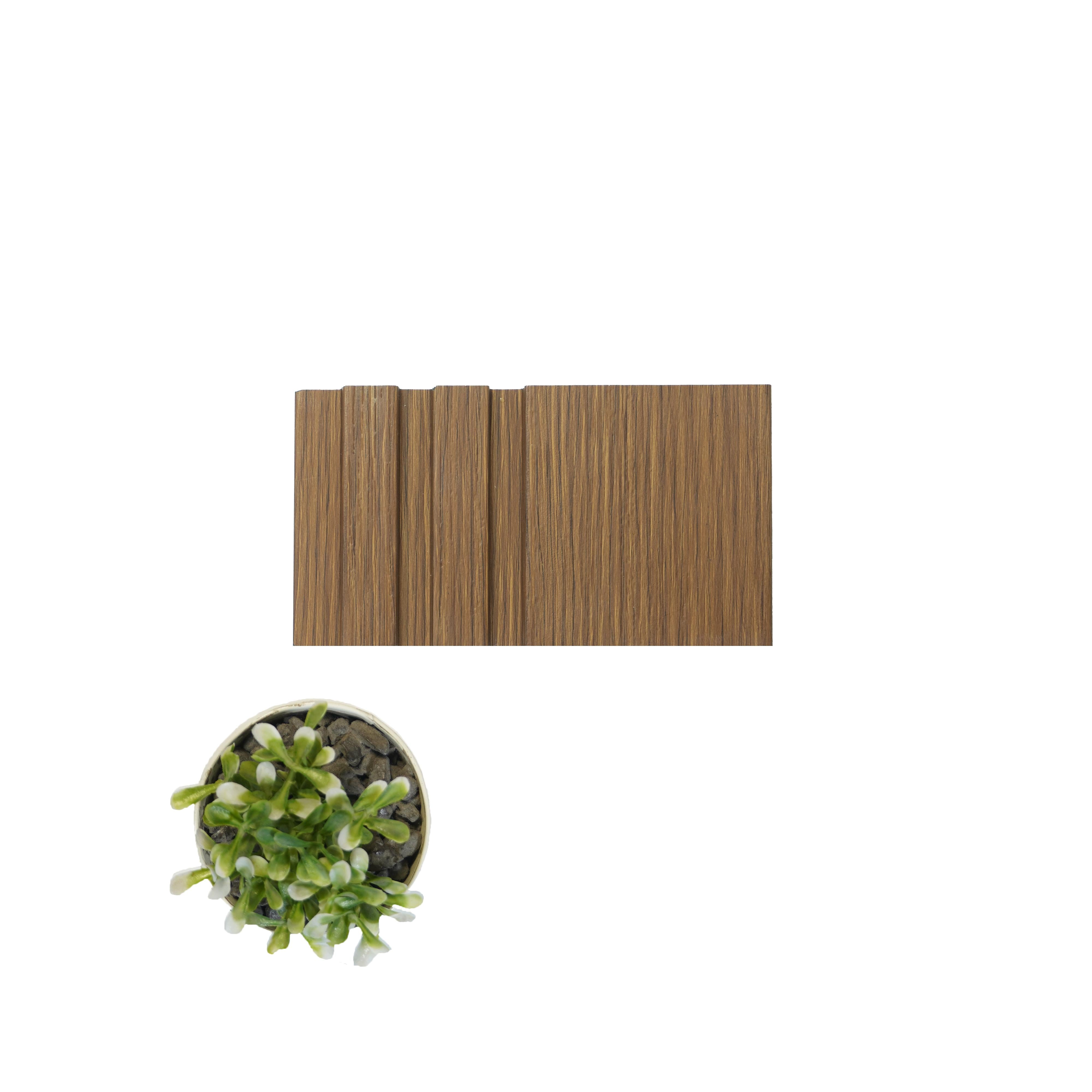 Premium Charcoal Panel Wood Louvers Brown 9.5x0.49 Ft - Pn 03384