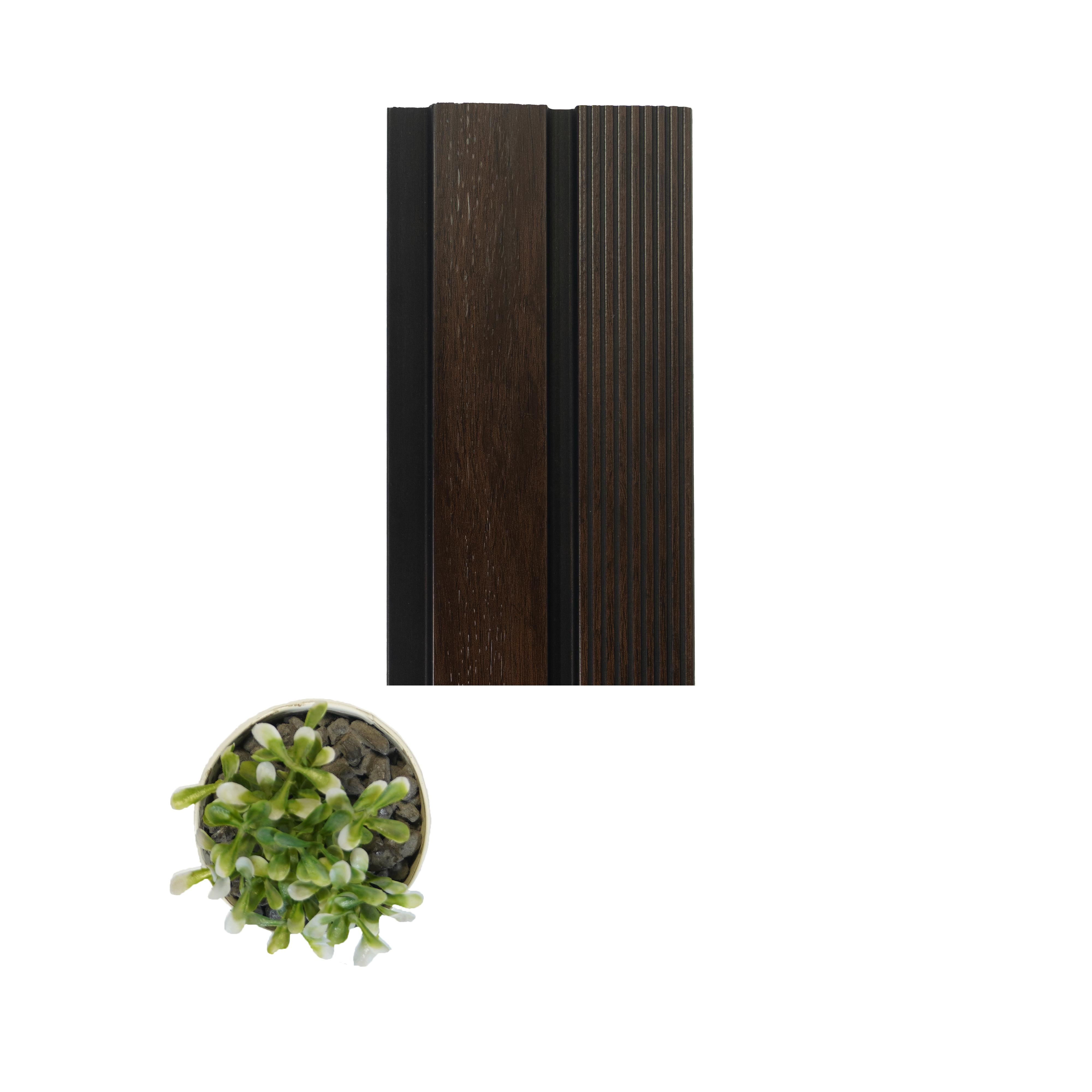 Brown Wooden Charcoal Louver Wood 9.5x0.41 Ft - Pn 00463