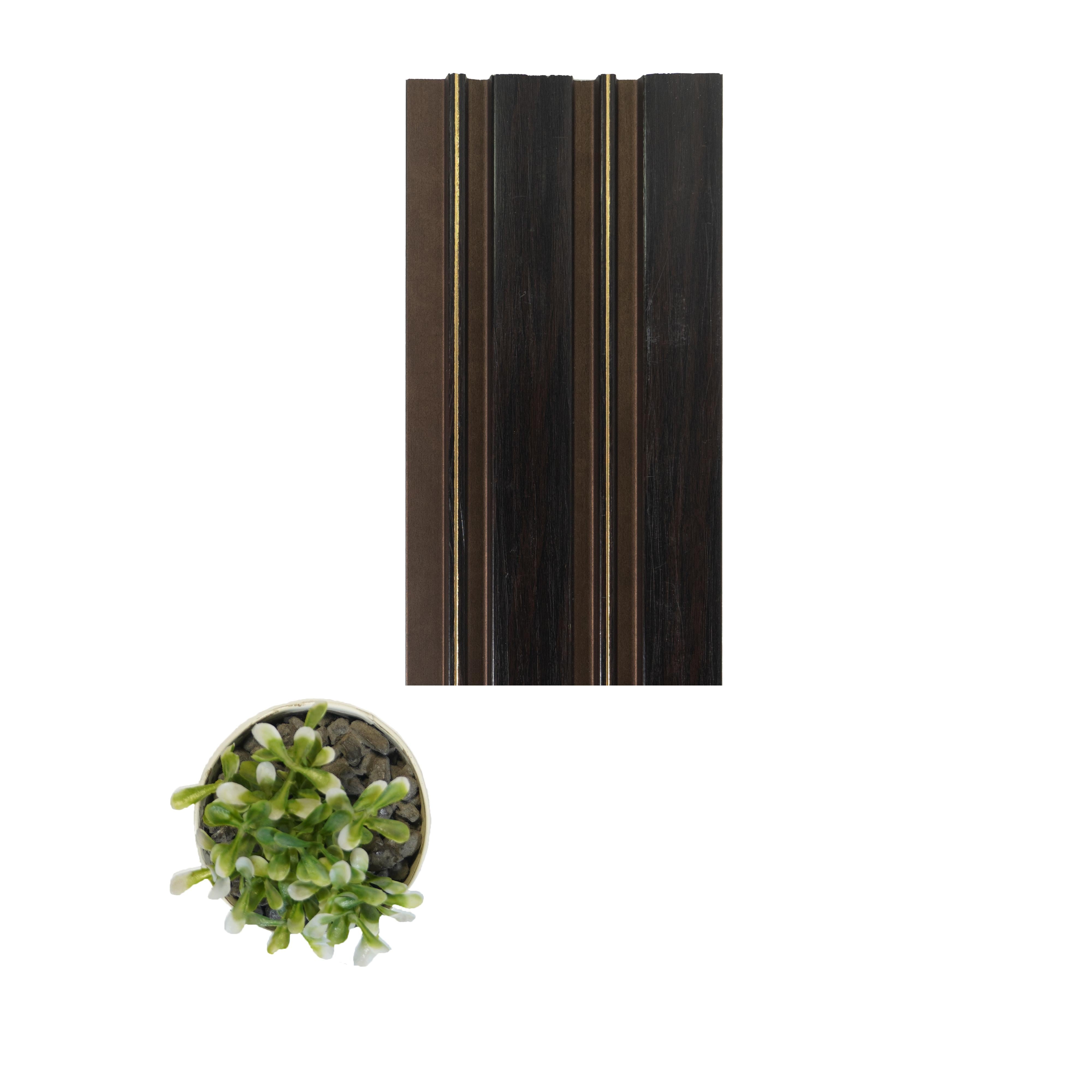 Brown Wooden Charcoal Louver Wood 9.5x0.41 Ft - Pn 00464