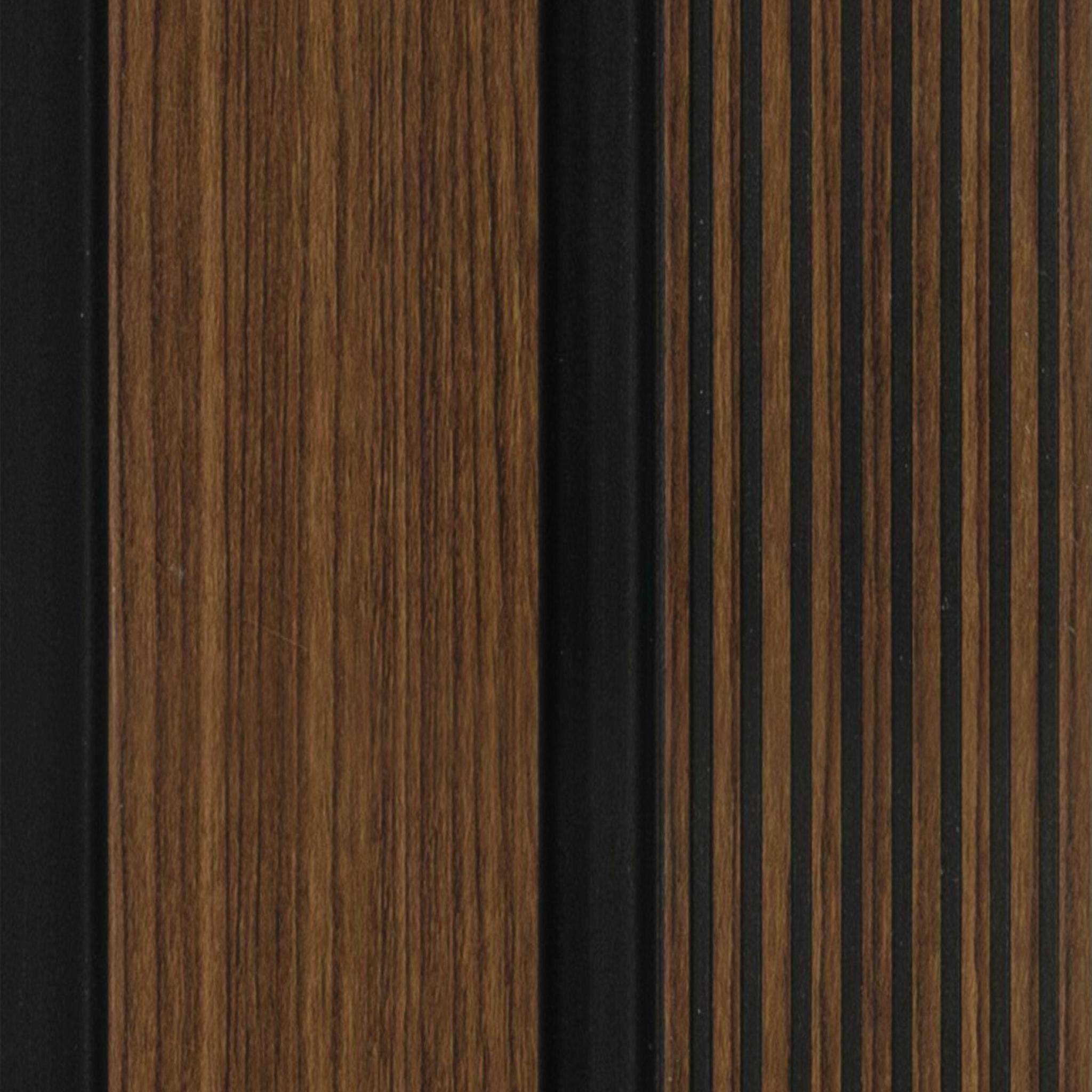 Brown Wooden Charcoal Louver Wood 9.5x0.41 Ft - Pn 00465