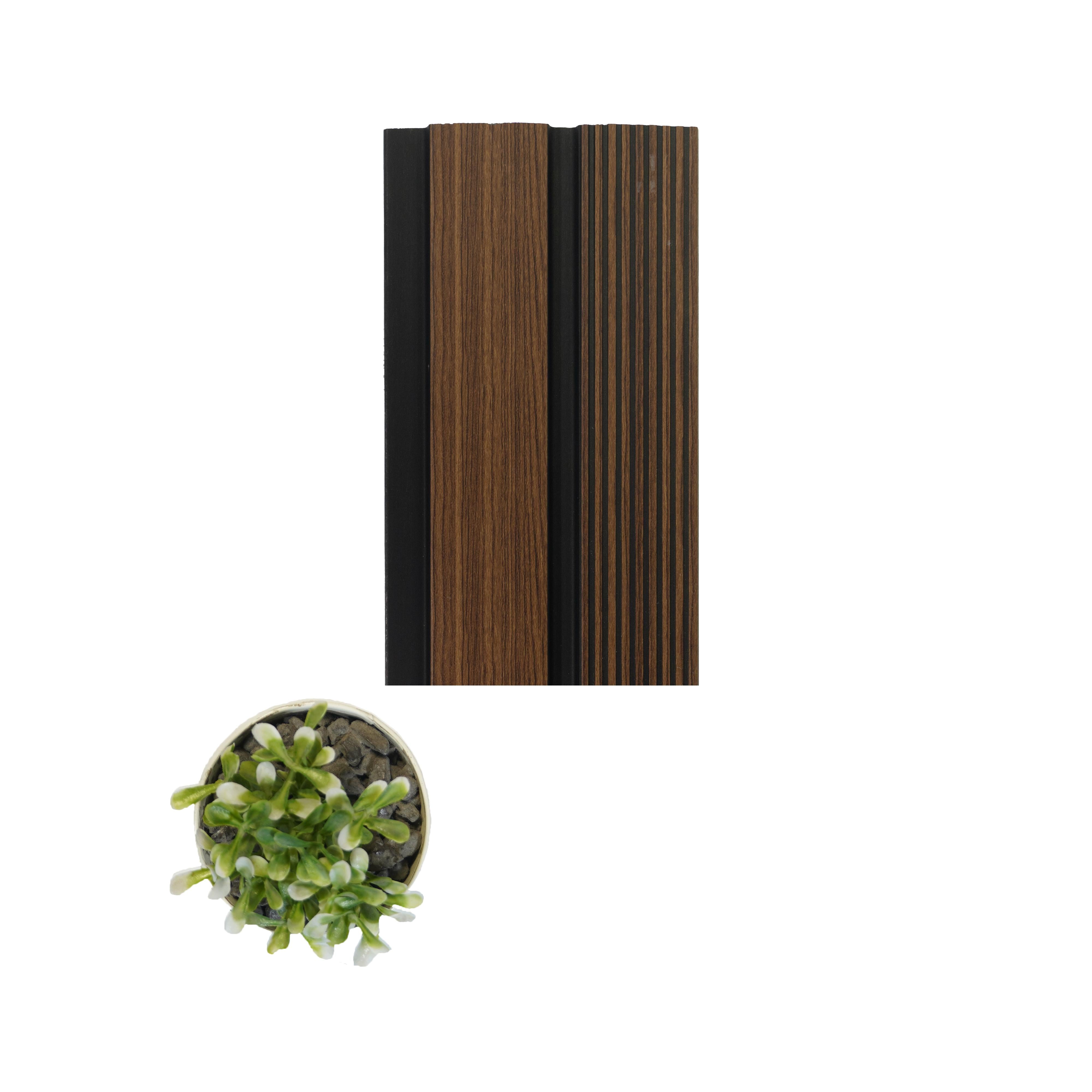 Brown Wooden Charcoal Louver Wood 9.5x0.41 Ft - Pn 00465