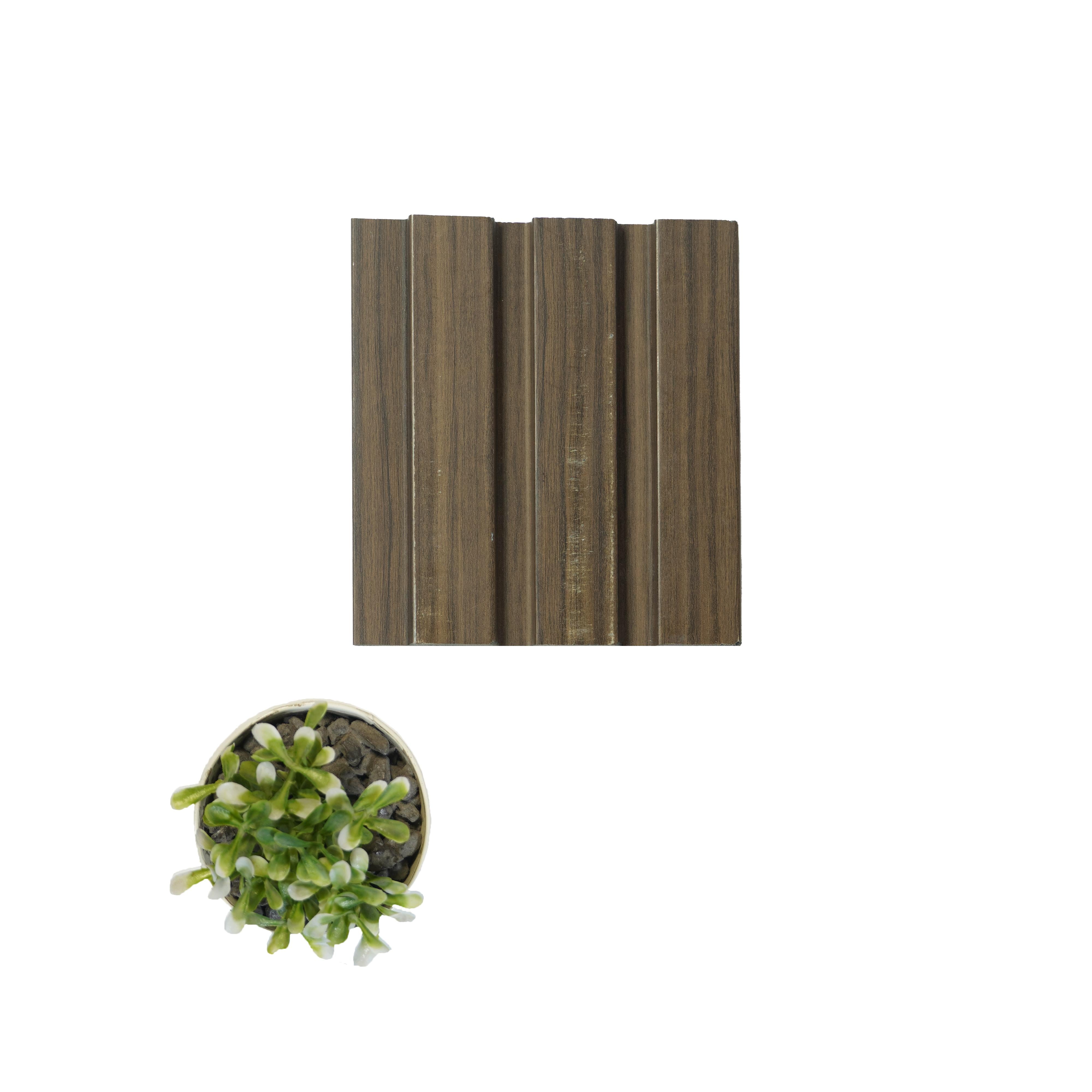 Brown Wooden Charcoal Louver Wood 9.5x0.41 Ft - Wl 3410