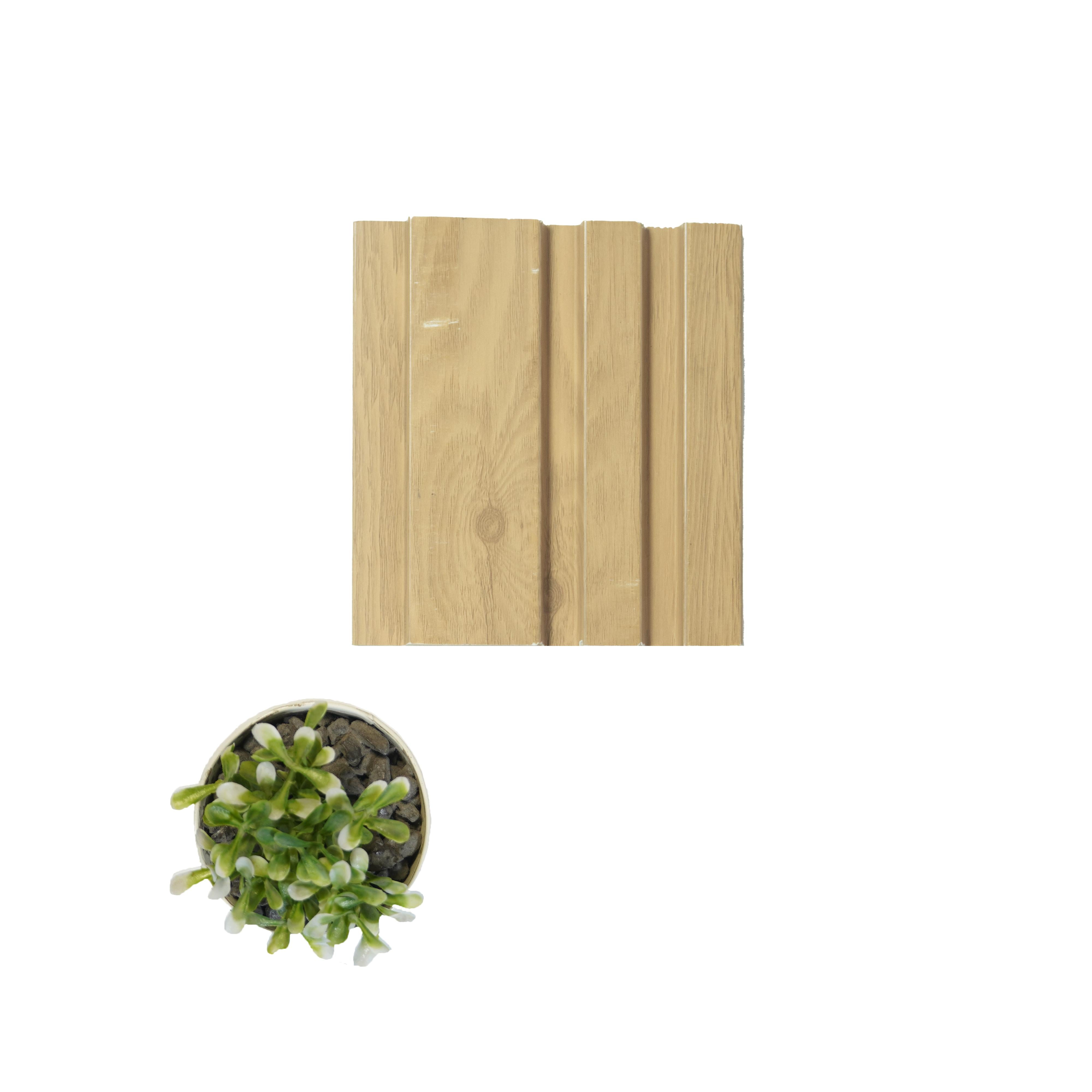 Brown Wooden Charcoal Louver Wood 9.5x0.41 Ft - Wl 3419