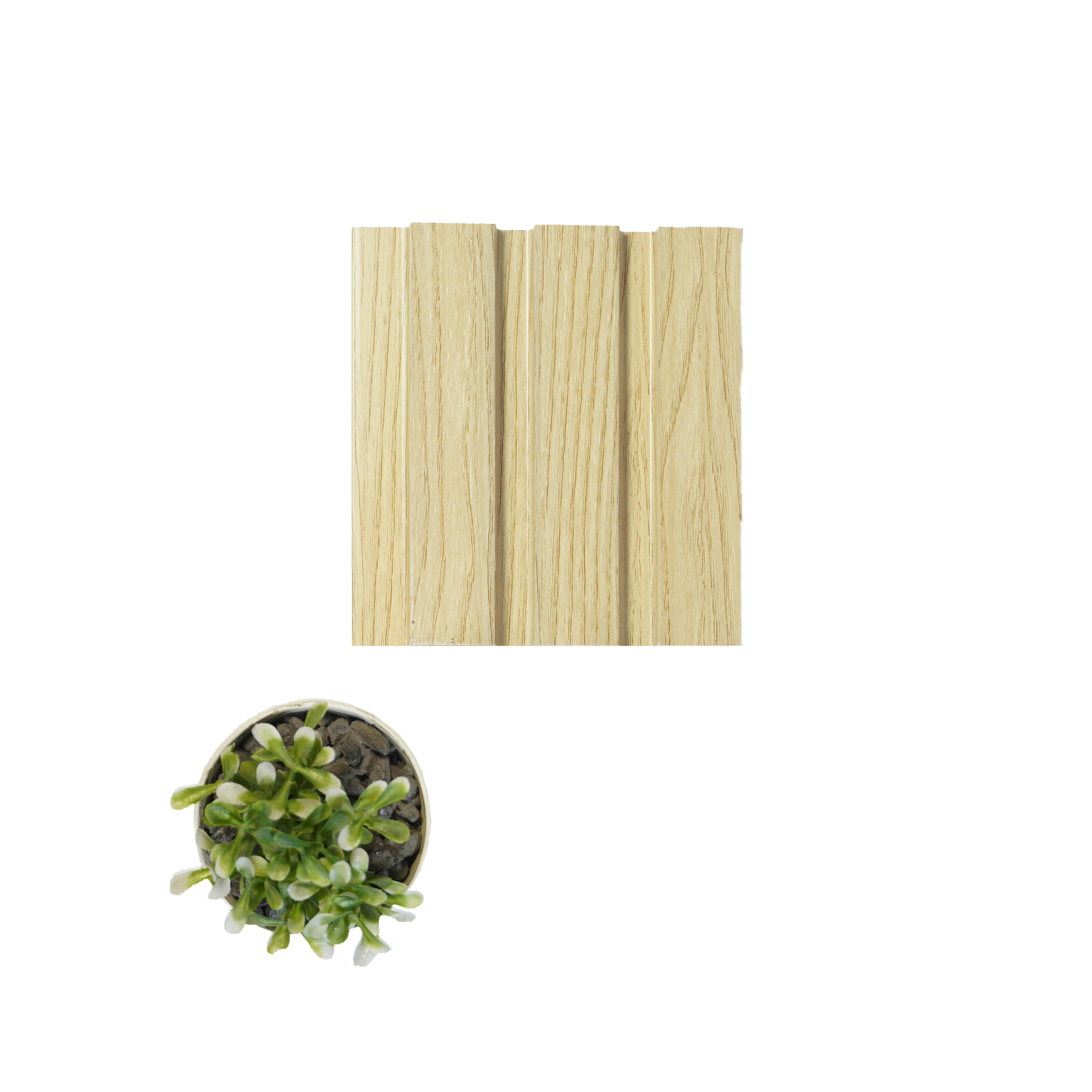 Wooden Effect Charcoal Louvers Wood Brown 8x0.39 Ft - Pn 00816