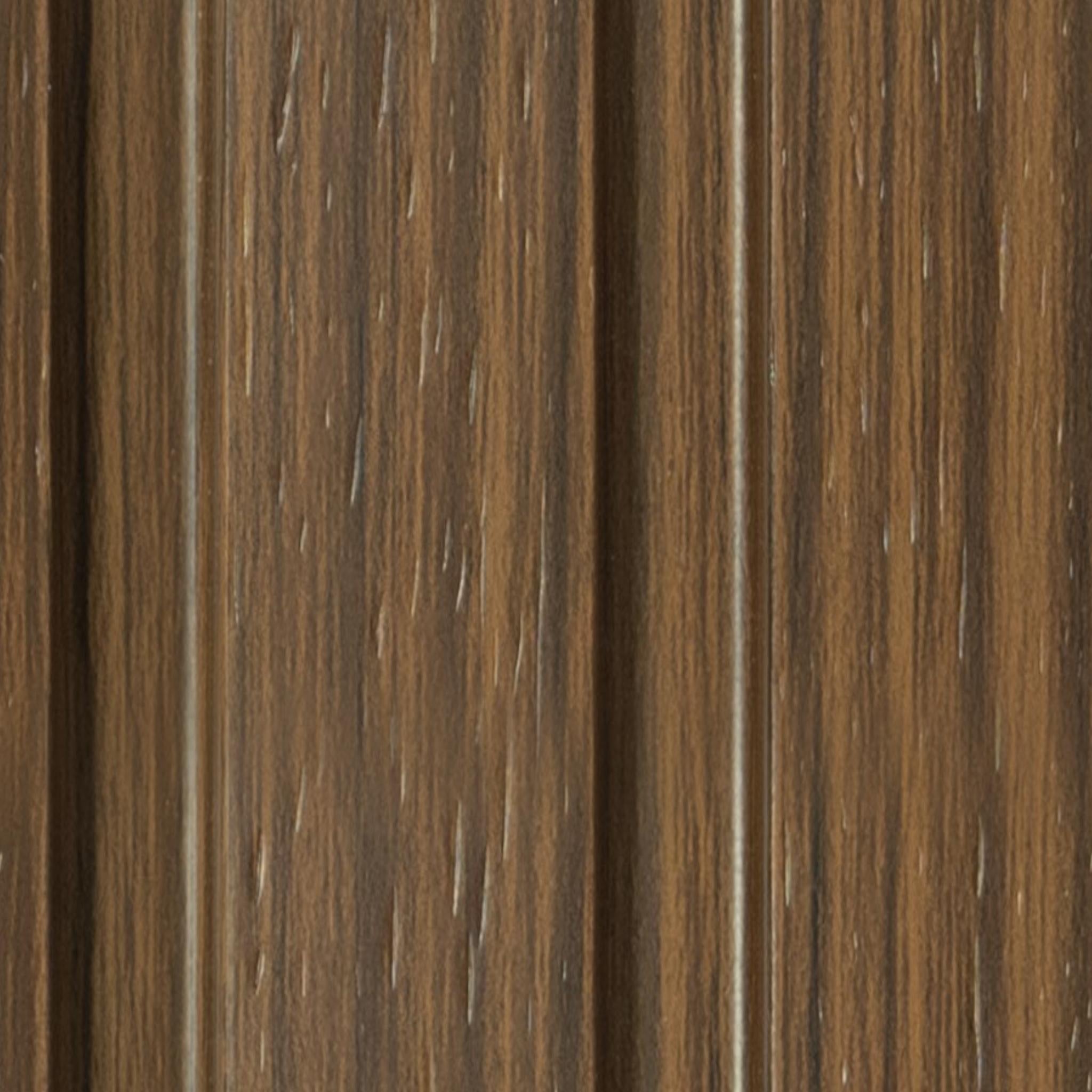 Wooden Effect Charcoal Louvers Wood Brown 8x0.39 Ft - Pn 00819