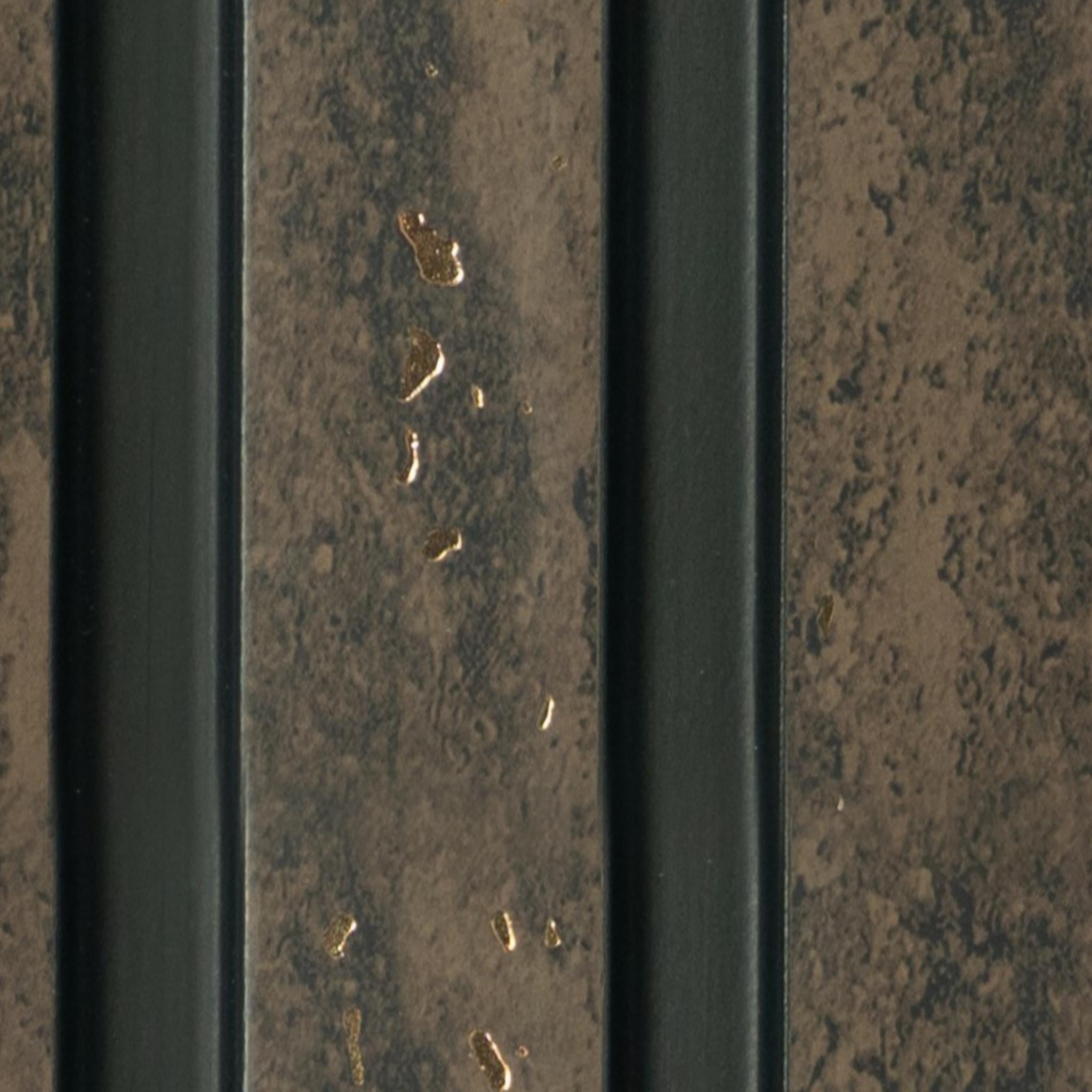 Premium Panel Wooden Effect Charcoal Louvers 8x0.39 ft wood Brown PN 00823