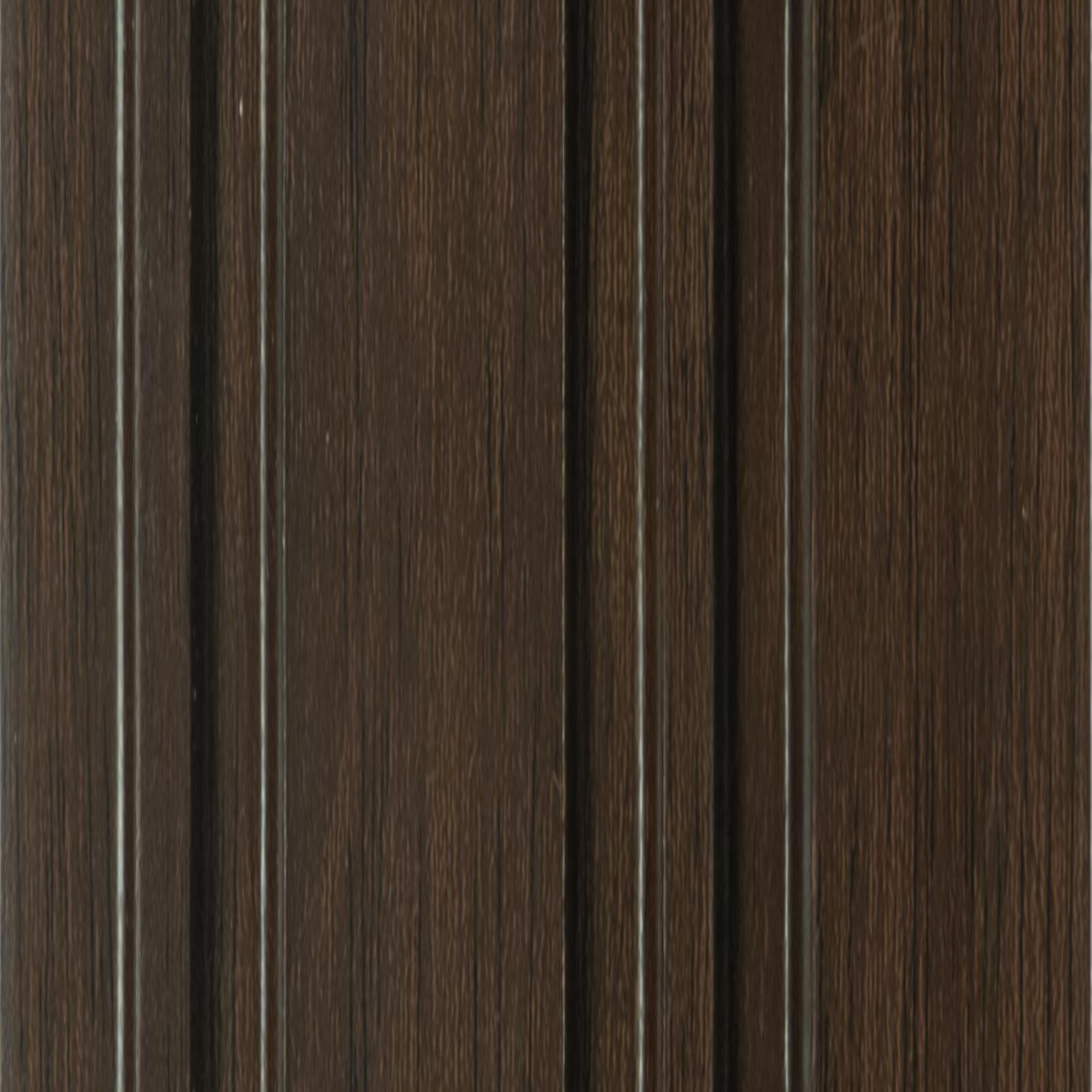 Wooden Effect Charcoal Louvers Wood Brown 8x0.39 Ft - Pn 00825