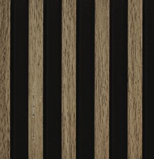Premium Panel Wooden Effect Charcoal Louvers 8x0.39 ft wood Brown PN 00828