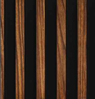 Wooden Effect Charcoal Louvers Wood Brown 8x0.39 Ft - Pn 00829
