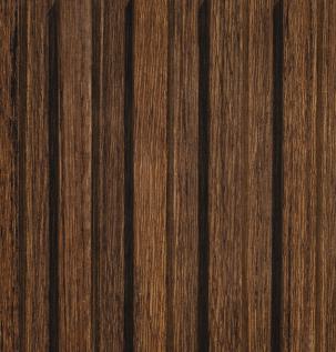 Wooden Effect Charcoal Louvers Wood Brown 8x0.39 Ft - Pn 00830