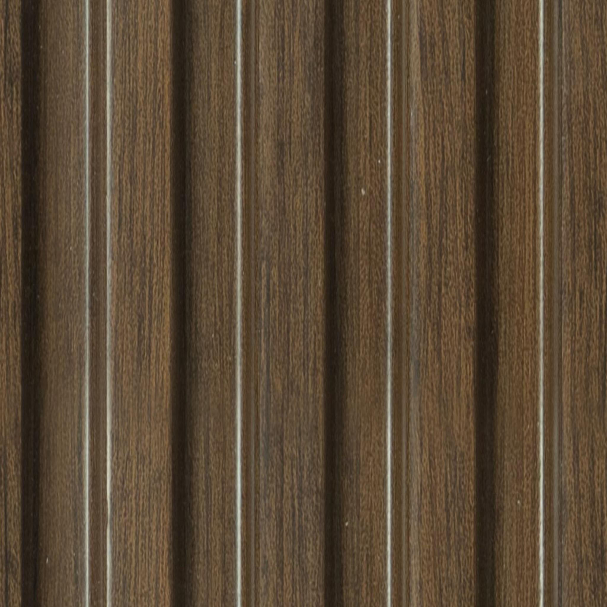 Wooden Effect Charcoal Louvers Wood Brown 8x0.39 Ft - Pn 00830