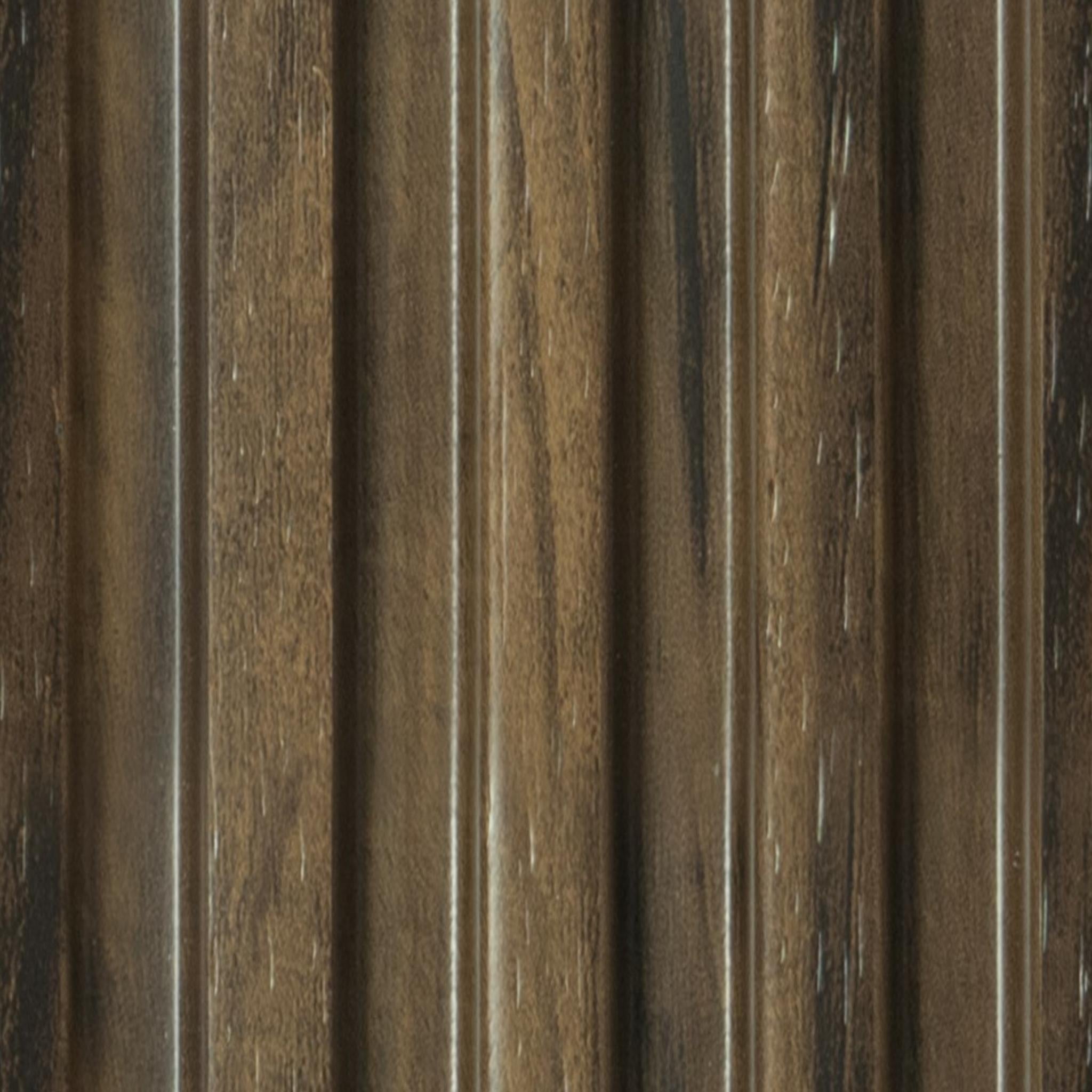 Wooden Effect Charcoal Louvers Wood Brown 8x0.39 Ft - Pn 00831