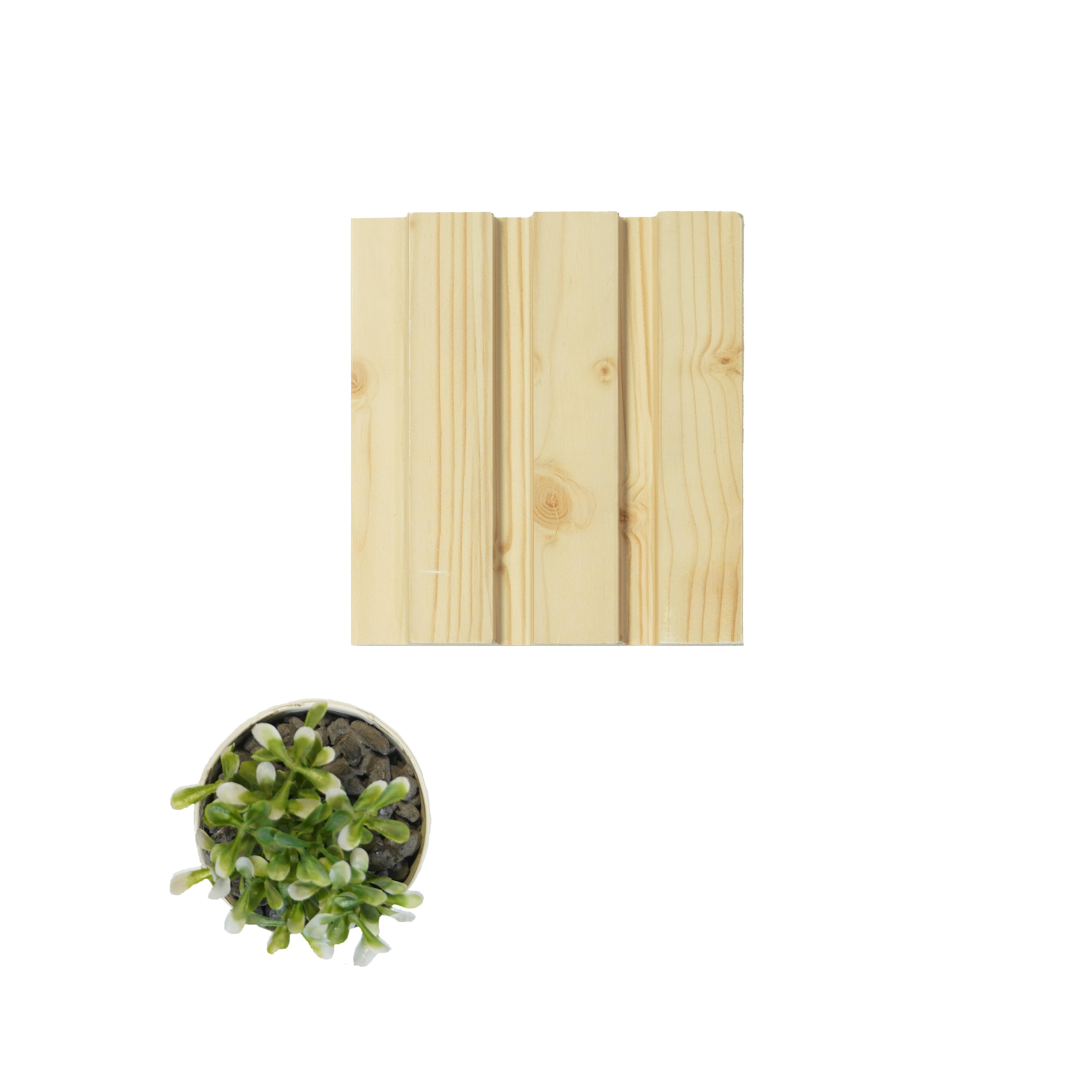 Wooden Effect Charcoal Louvers Wood Brown 9.5x0.41 Ft - 1C 01510