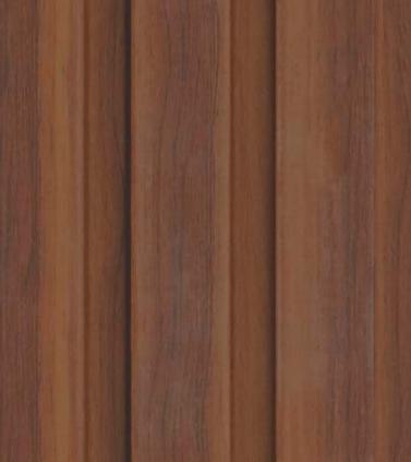 Wooden Effect Charcoal Louvers Wood Brown 9.5x0.41 Ft - Pn 00802