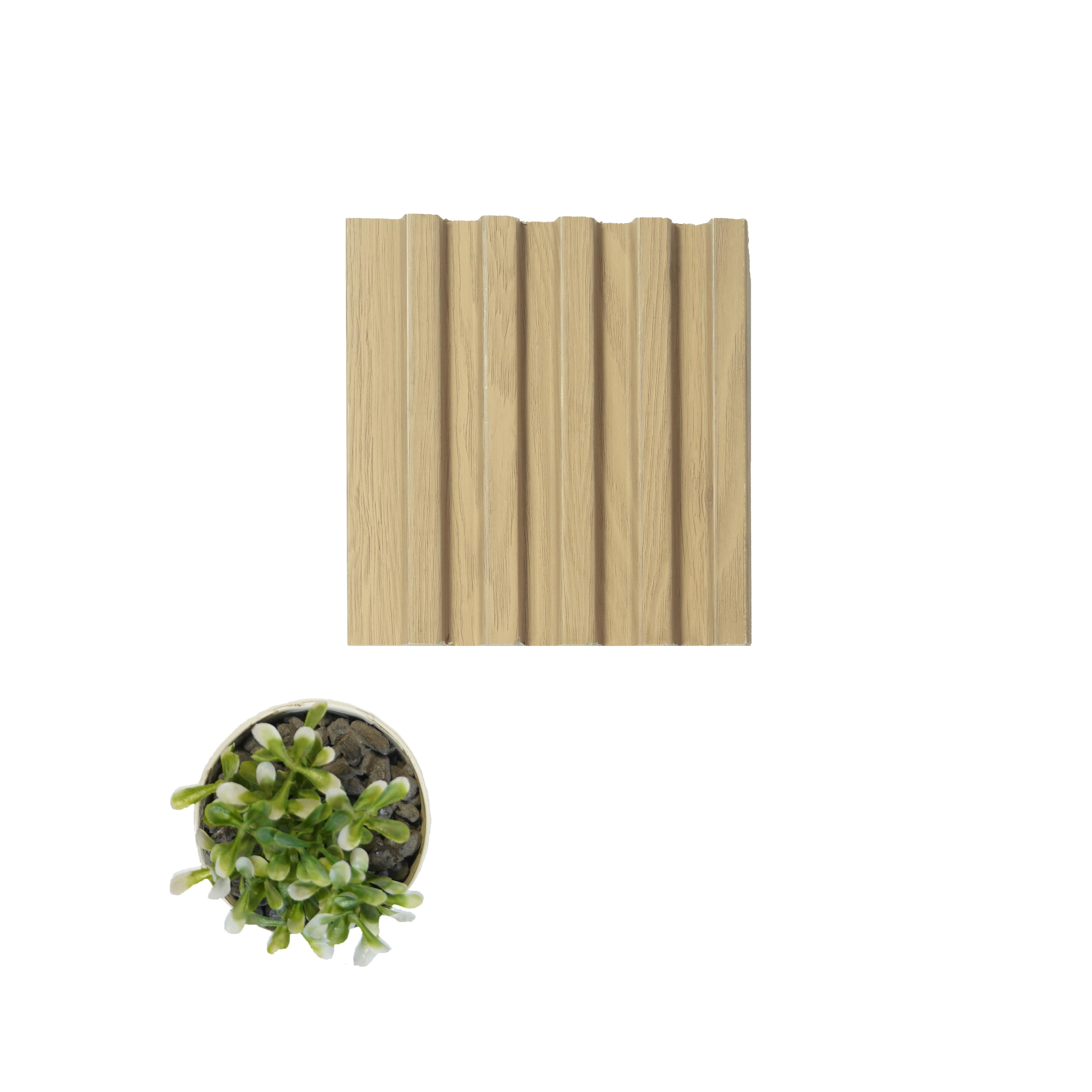 Wooden Effect Charcoal Louvers Wood Brown 9.5x0.41 Ft - Pn 00808