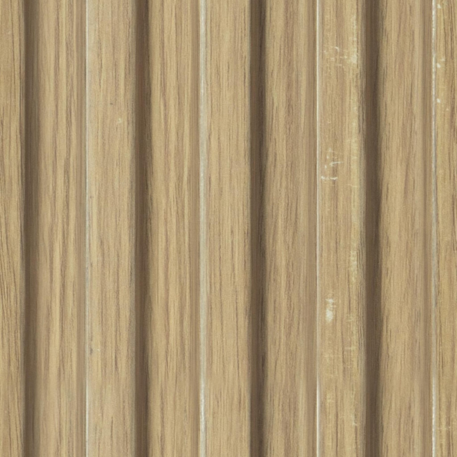 Brown wooden louvers with vertical slats and wood grain texture, showcasing a natural finish and subtle sheen.