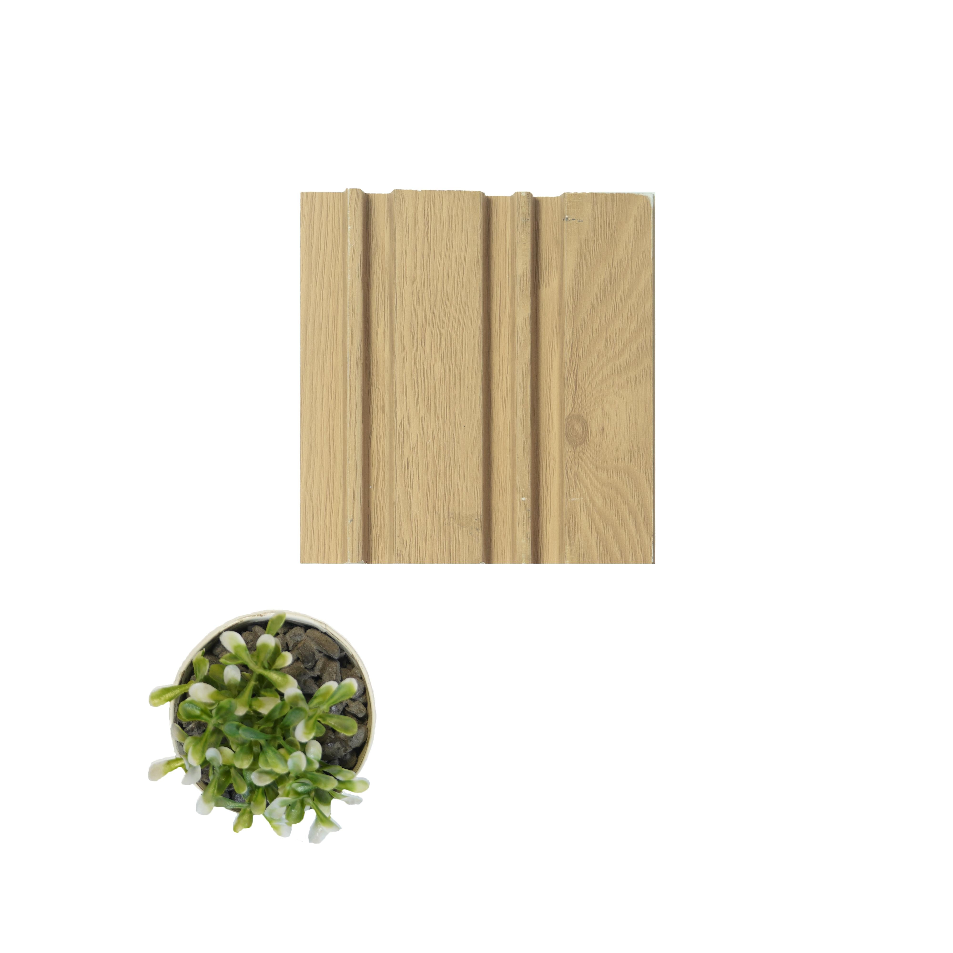 Premium Panel Wooden Effect Charcoal Louvers 9.5x0.41 ft wood Brown PN 00813