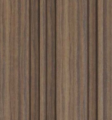 Premium Panel Wooden Effect Charcoal Louvers 9.5x0.41 ft wood Brown PN 00814