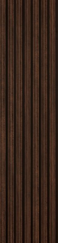 Brown Wooden Charcoal Louvers Panel Wood 8x0.83 Ft - Ed 81002