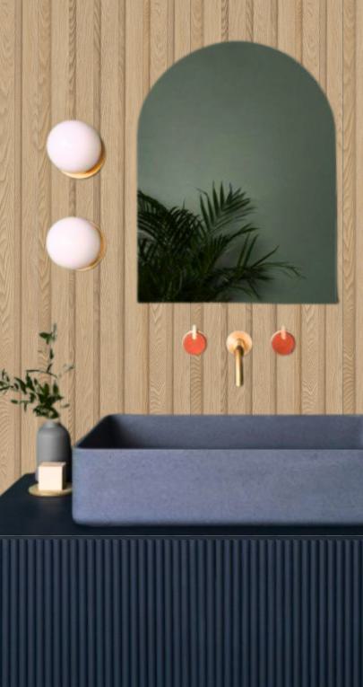 Brown Wooden Charcoal Louvers Panel Wood 8x0.83 Ft - Ed 81006