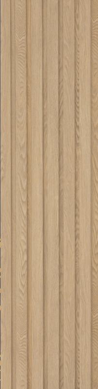 Brown Wooden Charcoal Louvers Panel Wood 8x0.83 Ft - Ed 81006