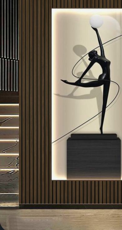 Brown Wooden Charcoal Louvers Panel Wood 8x0.83 Ft - Ed 81008