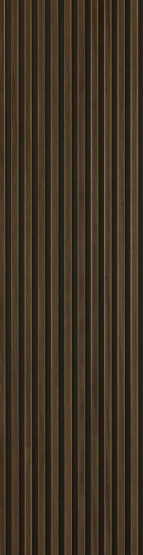 Brown Wooden Charcoal Louvers Panel Wood 8x0.83 Ft - Ed 81008
