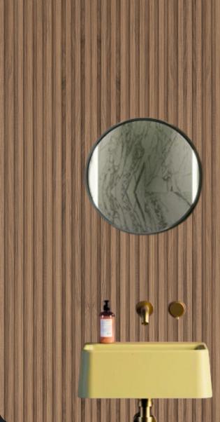 Brown Wooden Charcoal Louvers Wood 8x0.83 Ft - Ed 81009