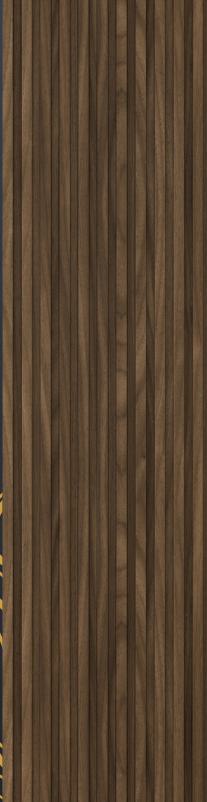 Brown Wooden Charcoal Louvers Wood 8x0.83 Ft - Ed 81010