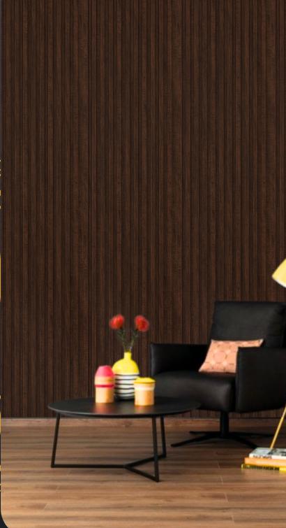 Brown Wooden Charcoal Louvers Wood 8x0.83 Ft - Ed 81011