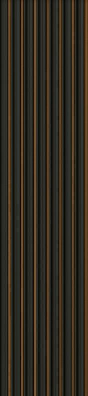 Brown Wooden Charcoal Louvers Wood 8x0.83 Ft - Ed 82001