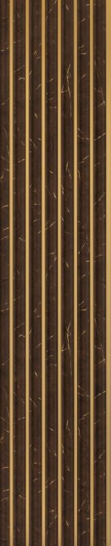 Brown Wooden Charcoal Louvers Wood 8x0.83 Ft - Ed 82002