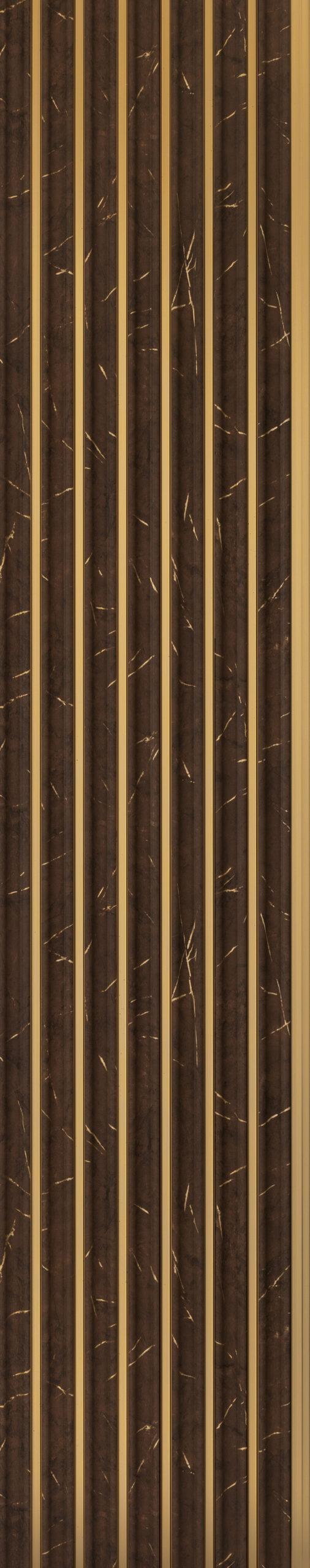 Brown Wooden Charcoal Louvers Wood 8x0.83 Ft - Ed 82002