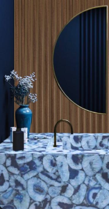 Brown Wooden Charcoal Louvers Panel Wood 8x0.83 Ft - Ed 82011