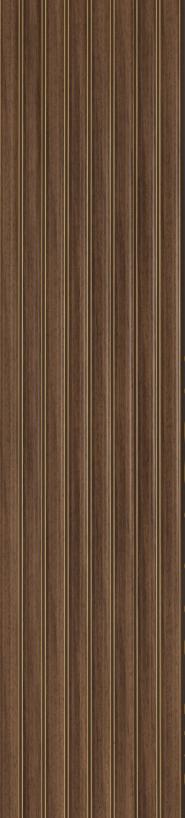 Brown Wooden Charcoal Louvers Panel Wood 8x0.83 Ft - Ed 82011