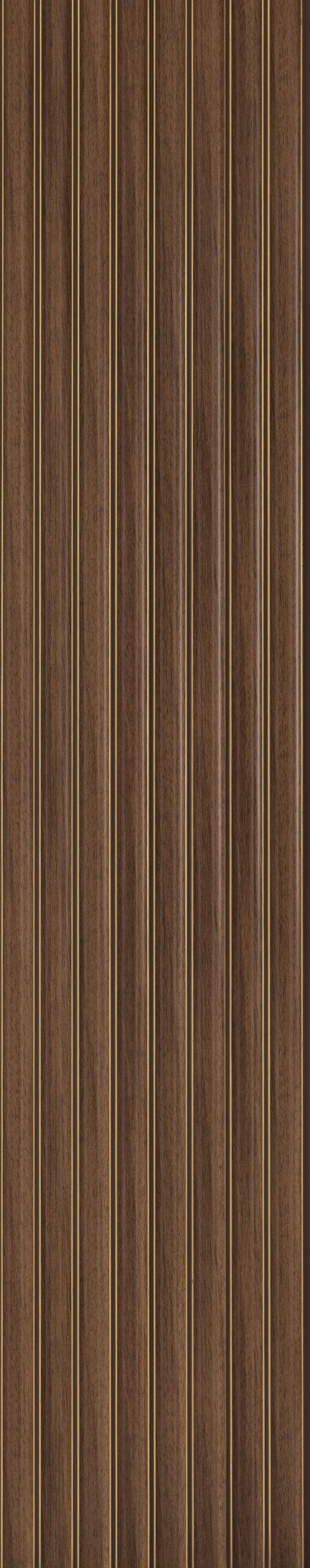 Brown Wooden Charcoal Louvers Panel Wood 8x0.83 Ft - Ed 82011