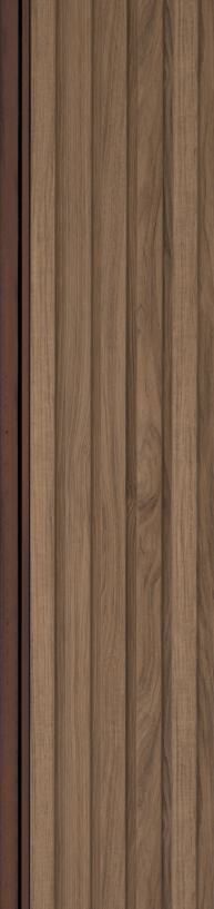 Brown Wooden Charcoal Louvers Wood 8x0.83 Ft - Ed 82020