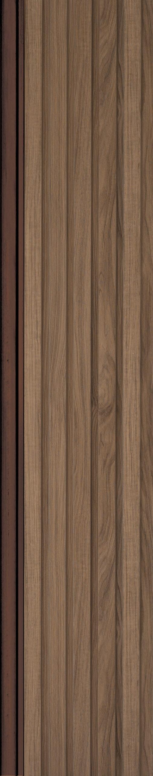 Brown Wooden Charcoal Louvers Wood 8x0.83 Ft - Ed 82020