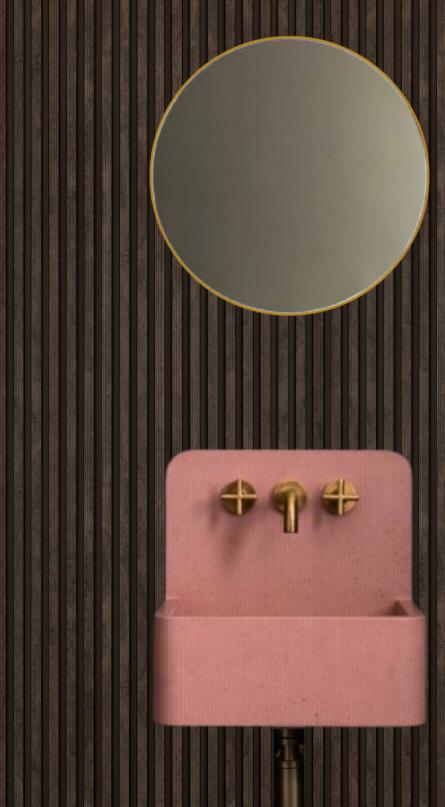 Wooden Charcoal Louvers Wood Brown 8x0.83 Ft - Ed 82023